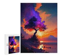 500 PCS Puzzle Per Adolescenti Puzzle Majestic Tree by The Lake Puzzle Per Adulti Gioco Rompicapo Ma Divertente E Umoristico Aiuta L'esercizio Del Cervello 500 PCS