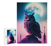 500 PCS Puzzle Per Adolescenti Puzzle Paint Owl on Cloud Puzzle Per Adulti Gioco Rompicapo Ma Divertente E Umoristico Aiuta L'esercizio Del Cervello 500 PCS