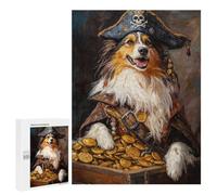 500 PCS Puzzle Per Adolescenti Puzzle Pirate Dog Treasure Chest-32 Puzzle Per Adolescenti Sfida Difficile Ogni Pezzo È Unico - Giocattoli Educativi Per L'apprendimento 500 PCS