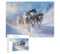 500 PCS Puzzle Per Adolescenti Puzzle Siberian Husky Pack 3 Puzzle Per Adulti Gioco Pratico Assemblaggio Del Modello Regali Unici Per Compleanno E Natale 500 PCS