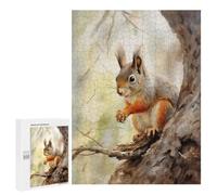500 PCS Puzzle Per Adolescenti Puzzle Squirrel Watercolor Puzzle Per Adulti Gioco Pratico Assemblaggio Del Modello Regali Unici Per Compleanno E Natale 500 PCS