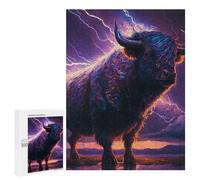 500 PCS Puzzle Per Adolescenti Puzzle Thundering Bull Nature's Power -2 Puzzle Per Adulti Gioco Pratico Assemblaggio Del Modello Regali Unici Per Compleanno E Natale 500 PCS