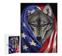 500 PCS Puzzle Per Adolescenti Puzzle Timber Wolf USA Patriot Puzzle Per Adulti Gioco Rompicapo Ma Divertente E Umoristico Aiuta L'esercizio Del Cervello 500 PCS