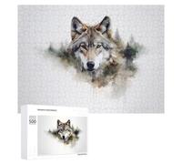 500 PCS Puzzle Per Adolescenti Puzzle Wild Wolf Spirit Art Print Puzzle Per Adulti Gioco Rompicapo Ma Divertente E Umoristico Aiuta L'esercizio Del Cervello 500 PCS