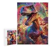 500 PCS Puzzle Per Adolescenti Rainbow Dinosaur Fantasy Puzzle Per Adolescenti Gioco Rompicapo Migliora La Memoria Regali Di Natale Compleanno 500 PCS