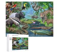 500 PCS Puzzle Per Adolescenti Rainforest Wildlife Compilation Puzzle Fai Da Te Per Adulti, Giocattoli, Decorazioni Murali, Regali Per Tutta La Famiglia 500 PCS