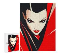 500 PCS Puzzle Per Adolescenti Red And Black Female Portrait Puzzle Per Adolescenti Giochi Per Famiglie Analisi E Sfida Educativa Logica 500 PCS