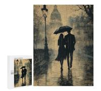 500 PCS Puzzle Per Adolescenti Romantic Rainy Walk - Charcoal Style Puzzle Per Adulti Gioco Pratico Difficile Difficile Unico Compleanno E Regali 500 PCS
