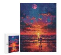 500 PCS Puzzle Per Adolescenti Romantic Sunset Walk Puzzle Per Adulti Assemblaggio Del Modello Aiuta L'esercizio Del Cervello Giochi Stimolanti 500 PCS