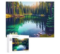 500 PCS Puzzle Per Adolescenti Serene Forest Lake Reflections Puzzle Per Adulti Giochi Per Famiglie Antistress Regali Per La Riduzione Dello Stress 500 PCS