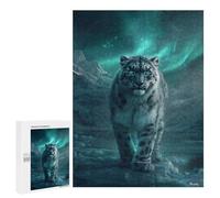 500 PCS Puzzle Per Adolescenti Silent Sentinel - Ethereal Wilderness Snow Leopard Puzzle Per Adulti, Rompicapo, Sfida Educativa, Regalo Di Compleanno 500 PCS