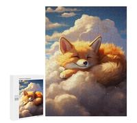 500 PCS Puzzle Per Adolescenti Sleeping Fox on Clouds Puzzle Per Adolescenti Antistress Ogni Pezzo È Unico - Ideale Come Regalo Per Tutta La Famiglia 500 PCS