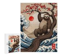 500 PCS Puzzle Per Adolescenti Sloth Great Wave Puzzle Per Adolescenti Giochi Per Famiglie Analisi E Sfida Educativa Logica 500 PCS