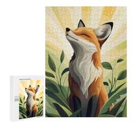 500 PCS Puzzle Per Adolescenti Smiling Fox in Sunlight Puzzle Per Adulti Gioco Pratico Regalo Per Donne Aiuta L'esercizio Del Cervello 500 PCS