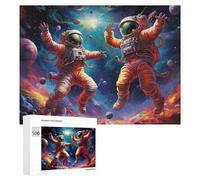 500 PCS Puzzle Per Adolescenti Spacewalk Astronauts in Colorful Orbit Puzzle Fai Da Te Per Adulti, Giocattoli, Decorazioni Murali, Regali Per Tutta La Famiglia 500 PCS