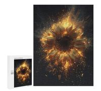 500 PCS Puzzle Per Adolescenti Sunflower Fireworks Artwork Puzzle Per Adulti Assemblaggio Del Modello Aiuta L'esercizio Del Cervello Giochi Stimolanti 500 PCS