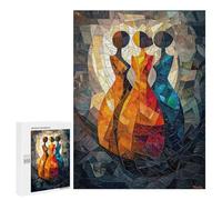 500 PCS Puzzle Per Adolescenti The Three Graces Stained Glass Mosaic Artwork Puzzle Per Adolescenti Giochi Per Famiglie Analisi E Sfida Educativa Logica 500 PCS