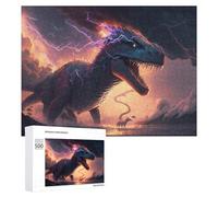 500 PCS Puzzle Per Adolescenti Thundering Tyrannosaurus Rex Epic Fantasy Artwork Puzzle Per Adulti Giocattoli Antistress Regali Per Donne Sfida Da Completare 500 PCS