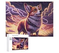 500 PCS Puzzle Per Adolescenti Thunderstorm Corgi Adventure -4 Puzzle Per Adulti, Gioco Rompicapo, Gara Di Velocità Manuale, Impegnativo Da Completare 500 PCS