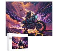 500 PCS Puzzle Per Adolescenti Thunderstorm Motorcycle Ride Puzzle Per Adolescenti Gioco Rompicapo Migliora La Memoria Regali Di Natale Compleanno 500 PCS
