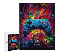 500 PCS Puzzle Per Adolescenti Vibrant Gaming Controller Artwork -152 Puzzle Per Adulti Giochi Per Famiglie Antistress Regali Per La Riduzione Dello Stress 500 PCS