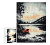500 PCS Puzzle Per Adolescenti Vintage Tranquil Lake - Serene Nature Escape Puzzle Per Adolescenti Giochi Per Famiglie Analisi E Sfida Educativa Logica 500 PCS