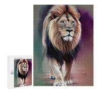500 PCS Puzzle Per Adolescenti Watercolor Lion Portrait Puzzle Per Adulti Rompicapo Gioco Analisi E Logica Regali Di Natale Compleanno 500 PCS