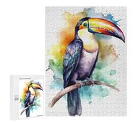 500 PCS Puzzle Per Adolescenti Watercolor Toucan Painting Puzzle Per Adolescenti Gioco Rompicapo Migliora La Memoria Regali Di Natale Compleanno 500 PCS