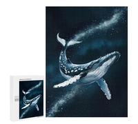 500 PCS Puzzle Per Adolescenti Whale in The Deep Blue Sea Puzzle Per Adulti Assemblaggio Del Modello Aiuta L'esercizio Del Cervello Giochi Stimolanti 500 PCS