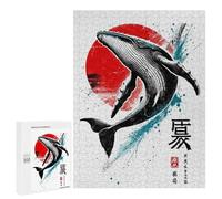 500 PCS Puzzle Per Adolescenti Whale Jump Sumi-e Puzzle Per Adulti Gioco Pratico Difficile Difficile Unico Compleanno E Regali 500 PCS