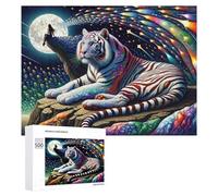 500 PCS Puzzle Per Adolescenti Whispering Moonlit Dreams A Tiger's Journey Through Starry Night Landscapes Puzzle Per Adolescenti Gioco Rompicapo Migliora La Memoria Regali Di Natale Compleanno 500 P