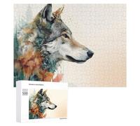 500 PCS Puzzle Per Adolescenti Wild Wolf Spirit Art Print -1 Puzzle Per Adolescenti Gioco Rompicapo Migliora La Memoria Regali Di Natale Compleanno 500 PCS
