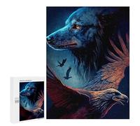 500 PCS Puzzle Per Adolescenti Wolf And Eagle Puzzle Per Adulti Assemblaggio Del Modello Aiuta L'esercizio Del Cervello Giochi Stimolanti 500 PCS