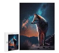500 PCS Puzzle Per Adolescenti Wolf Under The Milky Way Puzzle Per Adulti Gioco Pratico Corsa Di Velocità Delle Mani Divertimento Attività A Casa, 500 PCS