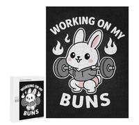 500 PCS Puzzle Per Adolescenti Working On My Buns - Funny Easter Gym Bunny Squat Pun Puzzle Per Adolescenti Difficili Ogni Pezzo È Unico - Regalo Di Compleanno, Regali, 500 PCS