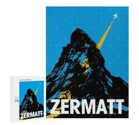 500 PCS Puzzle Per Adolescenti Zermatt Mountain Airplane Travel Puzzle Per Adulti Gioco Pratico Regalo Per Donne Aiuta L'esercizio Del Cervello 500 PCS