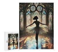 500 PCS Puzzle Per Adulti Ballet Dreams in Stained Glass Puzzle Per Adolescenti Taglio Di Precisione Interazione Genitore-figlio Regali Per La Riduzione Dello Stress 500 PCS