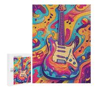 500 PCS Puzzle Per Adulti Colorful Electric Guitar Art Print Puzzle Per Adolescenti Difficile Difficile Ogni Pezzo È Unico - Gioco Divertente E Stimolante Per Tutta La Famiglia 500 PCS
