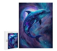 500 PCS Puzzle Per Adulti Cosmic Dolphin Art Print-4 Puzzle Per Adolescenti Difficile Difficile Ogni Pezzo È Unico - Gioco Divertente E Stimolante Per Tutta La Famiglia 500 PCS