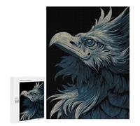 500 PCS Puzzle Per Adulti E Adolescenti Detailed Eagle Illustration on Black Background Puzzle Per Adulti: Giochi Rilassanti Che Migliorano La Memoria. Regali Unici Per Compleanno E Natale 500 PCS