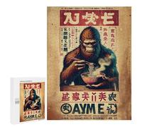 500 PCS Puzzle Per Adulti E Adolescenti Gorilla Eating Ramen Vintage Poster Puzzle Giocattolo Decorazione Da Parete Arte Da Parete Regali Di Compleanno E Unici 500 PCS
