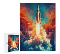 500 PCS Puzzle Per Adulti E Adolescenti Rocket Launch Into Space -1 Puzzle Per Adulti: Giochi Rilassanti Che Migliorano La Memoria. Regali Unici Per Compleanno E Natale 500 PCS