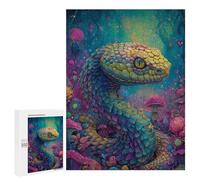 500 PCS Puzzle Per Adulti Fantasy Snake in Mushroom Forest-1 Puzzle Per Adolescenti Analisi E Logica Aiutano Ad Allenare Il Cervello, Un Regalo Perfetto Per Tutta La Famiglia 500 PCS