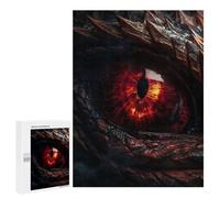 500 PCS Puzzle per Adulti Fire Dragons Ruby Eye Puzzle per Adulti Giochi Divertenti Allevia Lo Stress Sfidante Completare 500 PCS