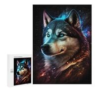 500 PCS Puzzle Per Adulti Galactic Wolf Portrait -41 Puzzle Per Adolescenti Migliora La Memoria Difficile E Stimolante È Ideale Come Regalo 500 PCS