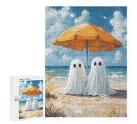 500 PCS Puzzle Per Adulti Ghost Couple on The Beach Puzzle Per Adulti Giochi Rilassanti Sfida Difficile Difficile E Sfida 500 PCS