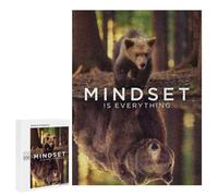500 PCS Puzzle Per Adulti Mindset Is Everything Bear Puzzle Per Adolescenti Migliora La Memoria Difficile E Stimolante È Ideale Come Regalo 500 PCS