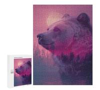 500 PCS Puzzle Per Adulti Nature's Majesty Bear in Twilight Puzzle Per Adolescenti Taglio Di Precisione Interazione Genitore-figlio Regali Per La Riduzione Dello Stress 500 PCS