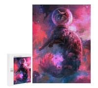 500 PCS Puzzle Per Adulti Purple Space Cat Puzzle Per Adulti Giochi Rilassanti Sfida Difficile Difficile E Sfida 500 PCS