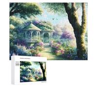 500 PCS Puzzle Per Adulti Puzzle Enchanted Garden Pathway Puzzle Per Adulti Gioco Rompicapo Decorazione Murale Divertimento A Casa Attività, 500 PCS